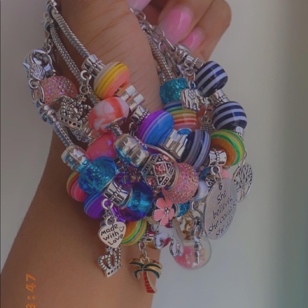 New charm bracelets I made for sell💕💖😂